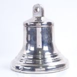 A large George V silver bell shaped inkwell, by Henry Matthews, hallmarks Birmingham 1928, height