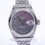 ROLEX - a lady's stainless steel Oyster Perpetual Datejust automatic wristwatch, ref. 79174, circa