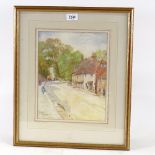 Wilfred Ball, watercolour, Upper Lake Battle, signed, 11.5" x 9", framed Good condition
