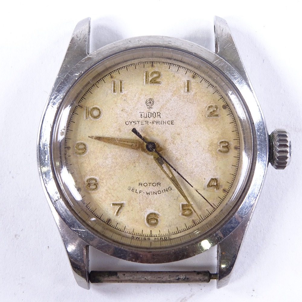TUDOR - a Vintage stainless steel Oyster Prince Rotor self-winding automatic wristwatch head, ref.