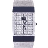 OMEGA - a lady's 18ct white gold and diamond mechanical dress wristwatch, ref. 1011, diamond set
