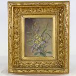 A Gamba De Preydoux, oil on canvas, still life, signed, 9" x 6.5", framed There is a small hole/