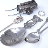 A George V Scottish silver Holyrood spoon, by Henry Tatton, hallmarks Edinburgh 1911, a pair of