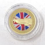 The 2018 Defence of Our Skies colour quarter sovereign by Hattons of London, to commemorate