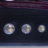 A 2018 Armistice Centenary Remembrance Gold Gallantry Three Coin Prestige Sovereign Proof Set by