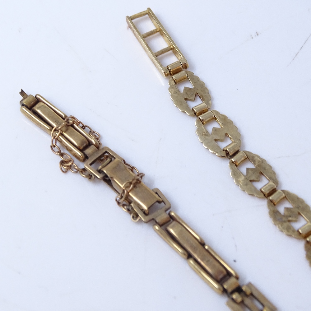 2 lady's Vintage 9ct gold wristwatches, comprising Rotary and H Samuel, on 9ct straps, 24.6g - Image 5 of 6