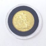A Queen Victoria 1887 yellow gold sovereign by Hattons of London, Jubilee portrait of Queen