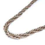 A Vintage 9ct gold graduated ropetwist necklace, hallmarks Birmingham 1969, necklace length 43cm,