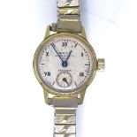 ROLEX - a lady's gold plated stainless steel Precision mechanical wristwatch, retailed by Dobbies