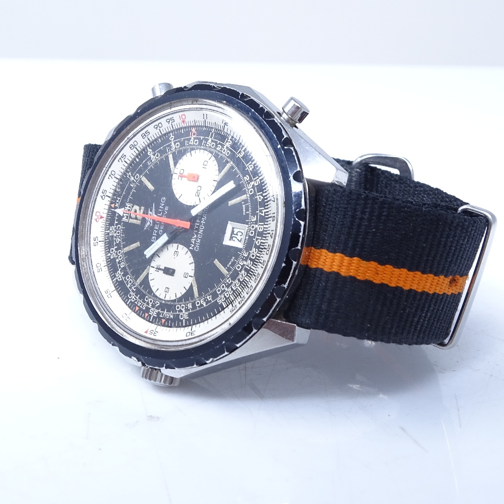 BREITLING - a Vintage stainless steel Navitimer Chrono-Matic automatic chronograph wristwatch, - Image 2 of 8