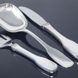 HANS HANSEN - a Danish sterling silver Susanne cutlery trio, comprising sandwich knife, serving