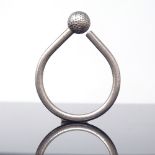 GEORG JENSEN - a Danish sterling silver golf key ring fob, model no. 432, length 5.5cm, 21g Very