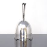 HANS JENSEN & CO - a Vintage Danish silver plated dinner bell, maker's marks HJ, silver plate
