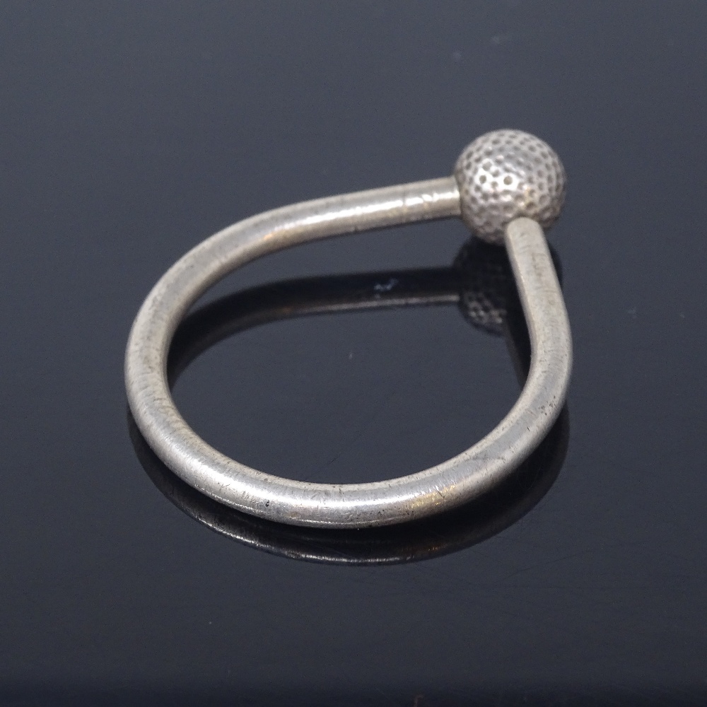GEORG JENSEN - a Danish sterling silver golf key ring fob, model no. 432, length 5.5cm, 21g Very - Image 2 of 5