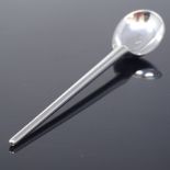 HANS HANSEN - a mid-century Danish sterling silver modernist iced tea spoon, tapered handle,