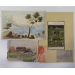 Folder of 19th and 20th century watercolours and drawings, in excess of 45. condition varies, some