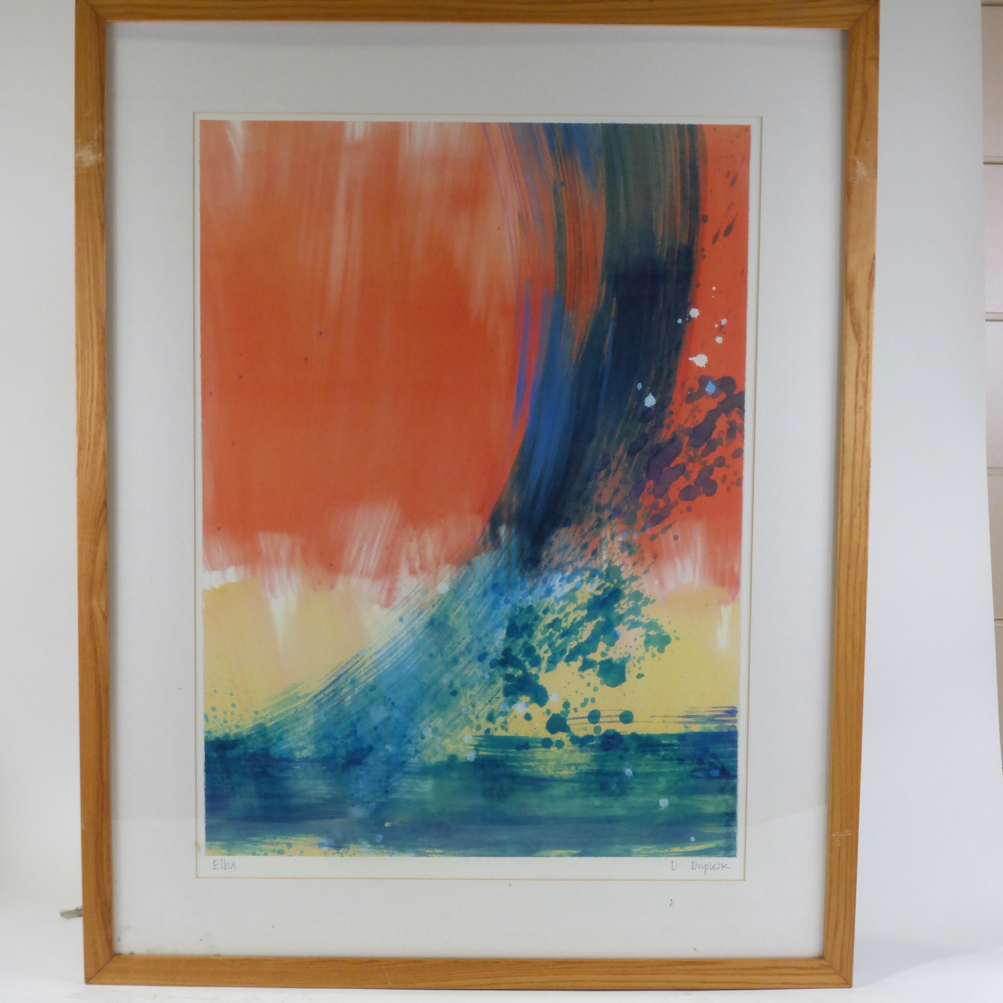 Denise Duplock, pair of contemporary abstract, signed lithograph prints, titled "Ischia" and " - Image 5 of 5