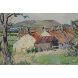 Anna Dixon (1873-1959), watercolour, a West Highland settlement - Balmacara, signed, 6.5" x 9.5",