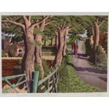 Simon Palmer, screen print, The Sisters went their separate ways, signed in pencil, no. 148/350,
