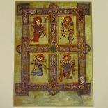 Book of Kells, limited edition print, printers proof, blind stamp Trinity College, Dublin, 18" x