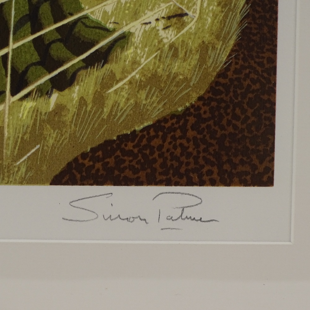 Simon Palmer, screen print, The small farmer and the large farm worker, signed in pencil, no. 112/ - Image 3 of 4