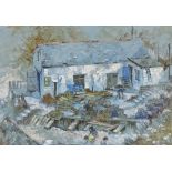 Michael Cadman, watercolour, fisherman's cottage, signed and dated 1981, 13.5" x 19", framed Good