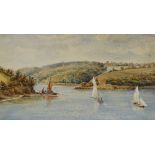 3 19th century watercolours, Clifton Bridge, Tregothan House and a harbour scene, unsigned,