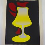 Patrick Caulfield (1936-2005), original screenprint, Artist Trial Proof 1992, "Red Jug and Lamp",