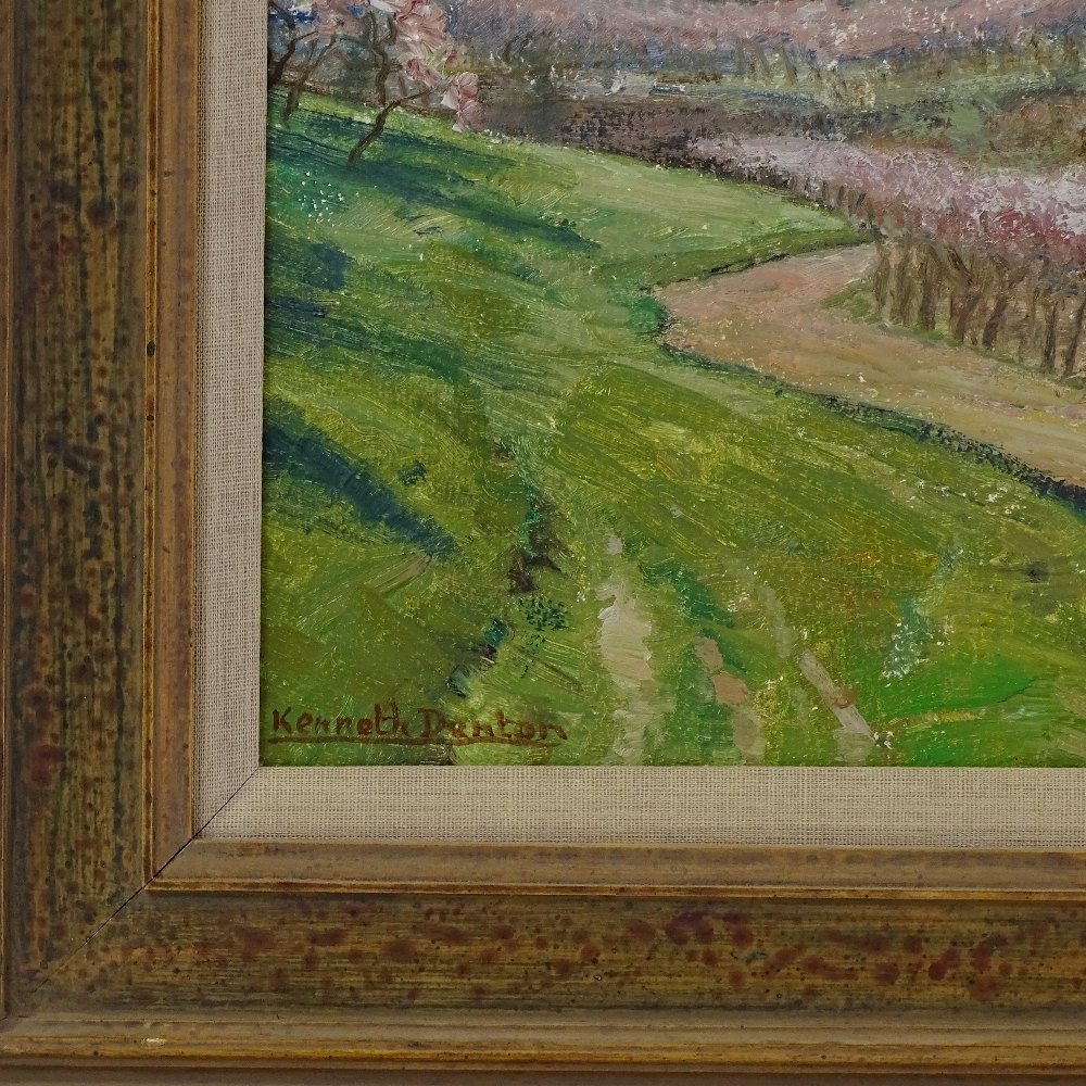 Kenneth Denton (b.1932) oil on board, "Spring in the Ardeche" signed, 15" x 23", framed Excellent - Image 3 of 4