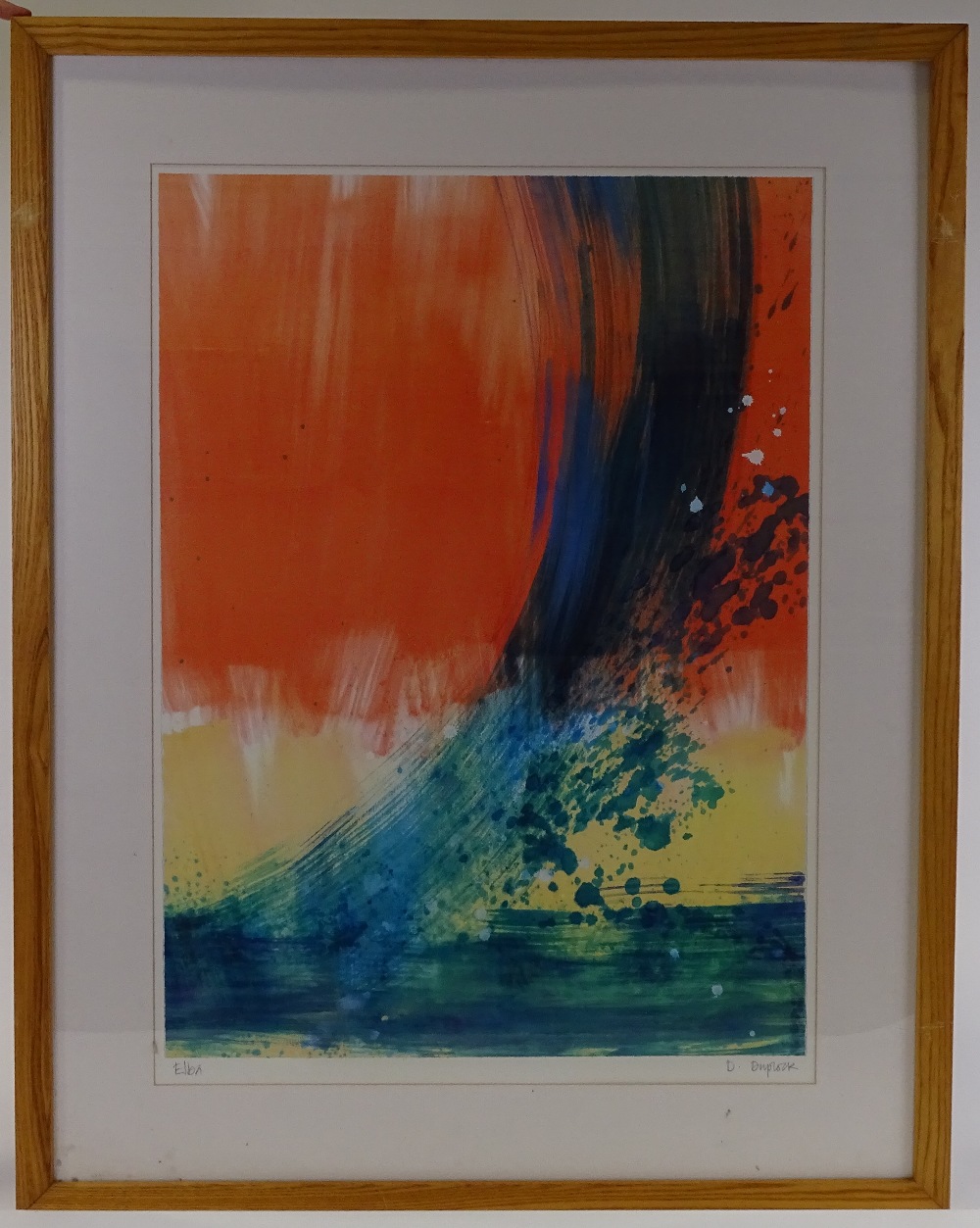 Denise Duplock, pair of contemporary abstract, signed lithograph prints, titled "Ischia" and " - Image 4 of 5