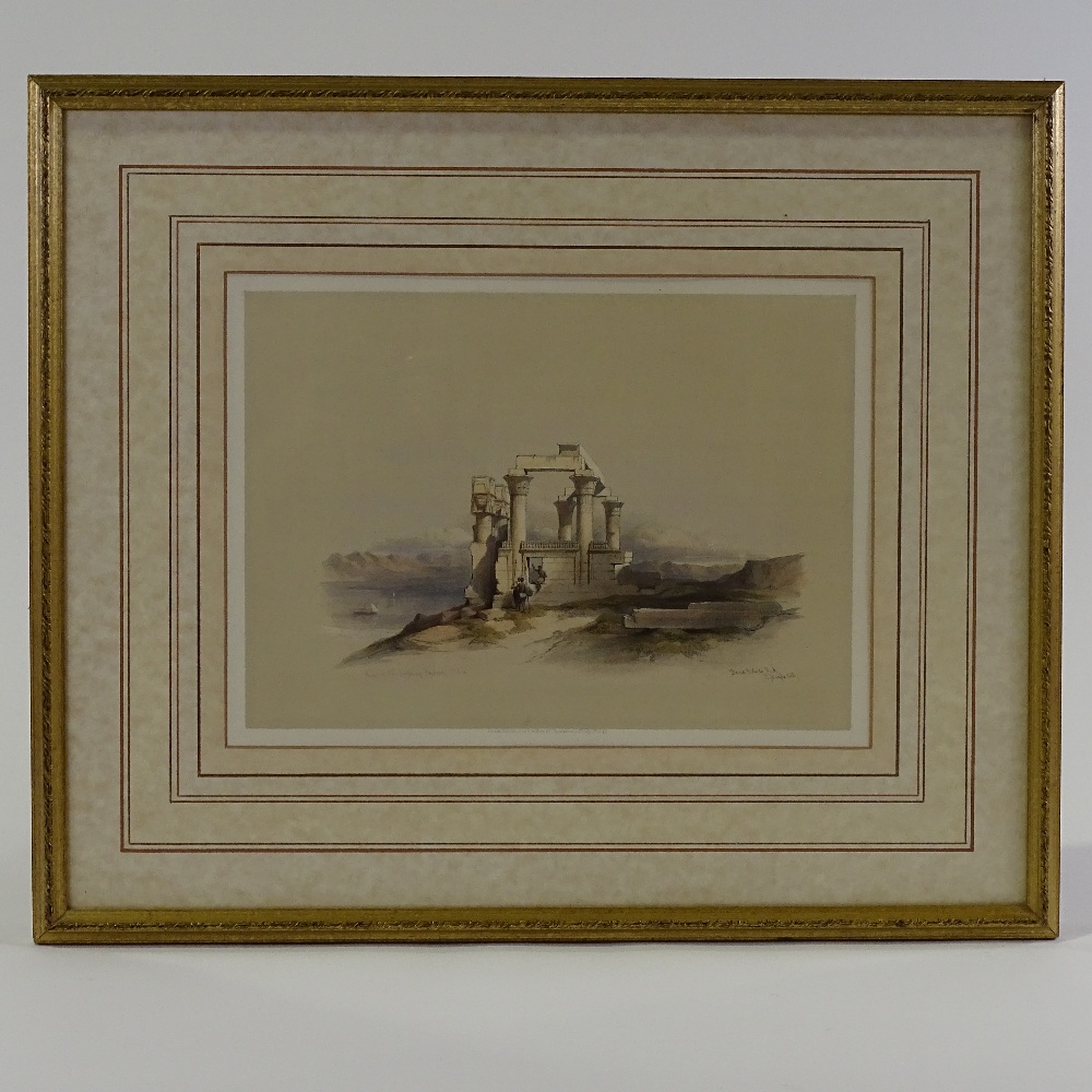 David Roberts RA, 3 19th century lithographs, ruins in Thebes and Nubia 10.5" x 14" and another of a - Image 3 of 4