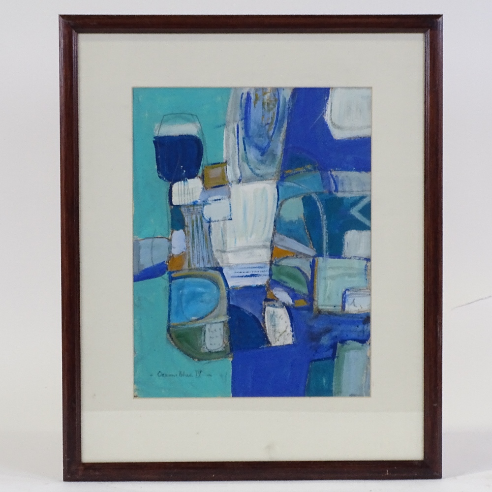 3 late 20th century British school abstract compositions, gouache/acrylic, various artists, - Image 4 of 4