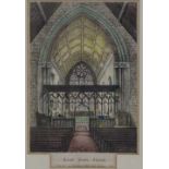 2 19th century architectural prints, comprising John Nash aquatint depicting the Royal Pavilion at