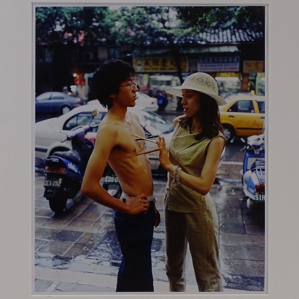 Erwin Wurm (born 1954), photograph, untitled street scene, 15" x 12", framed Good original
