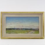 Karl Terry, oil on board, towards Rye Yacht Club, signed, 8" x 15", framed Good condition