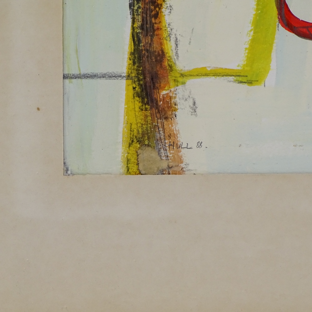 3 late 20th century British school abstract compositions, gouache/acrylic, various artists, - Image 2 of 4