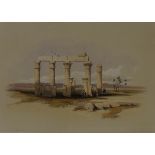 David Roberts RA, 3 19th century lithographs, ruins in Thebes and Nubia 10.5" x 14" and another of a