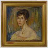 C G Loane, early 20th century, Irish portrait of young lady, signed and dated '19, 15.5" x 15.5",