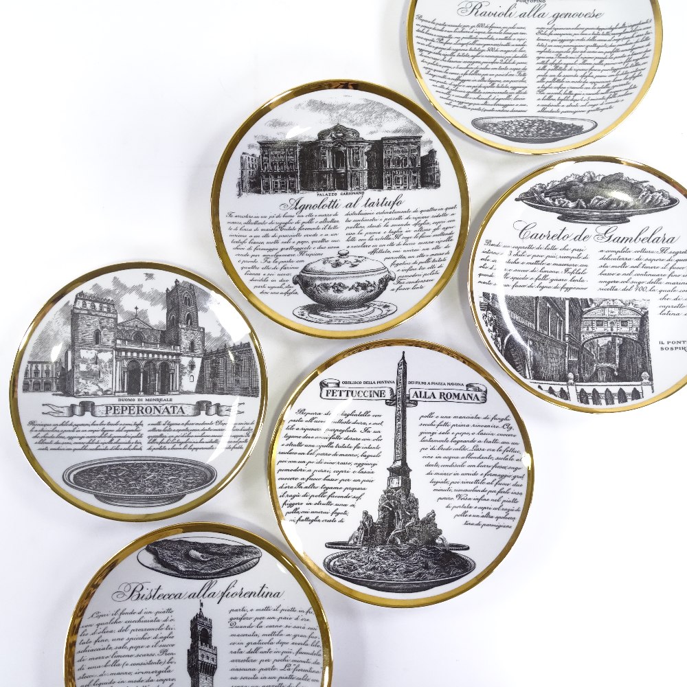 PIERO FORNASETTI - a set of 6 Mid-Century Italian Specialita della cucina Italiana Series