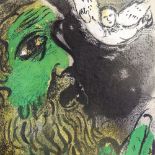 MARC CHAGALL - original colour lithograph, Job Praying, published by Verve 1960, 35cm x 26cm,