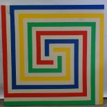DOUG EARLE - large oil on canvas, Geometric Composition, unsigned, circa late 1960s, 122cm x 122cm
