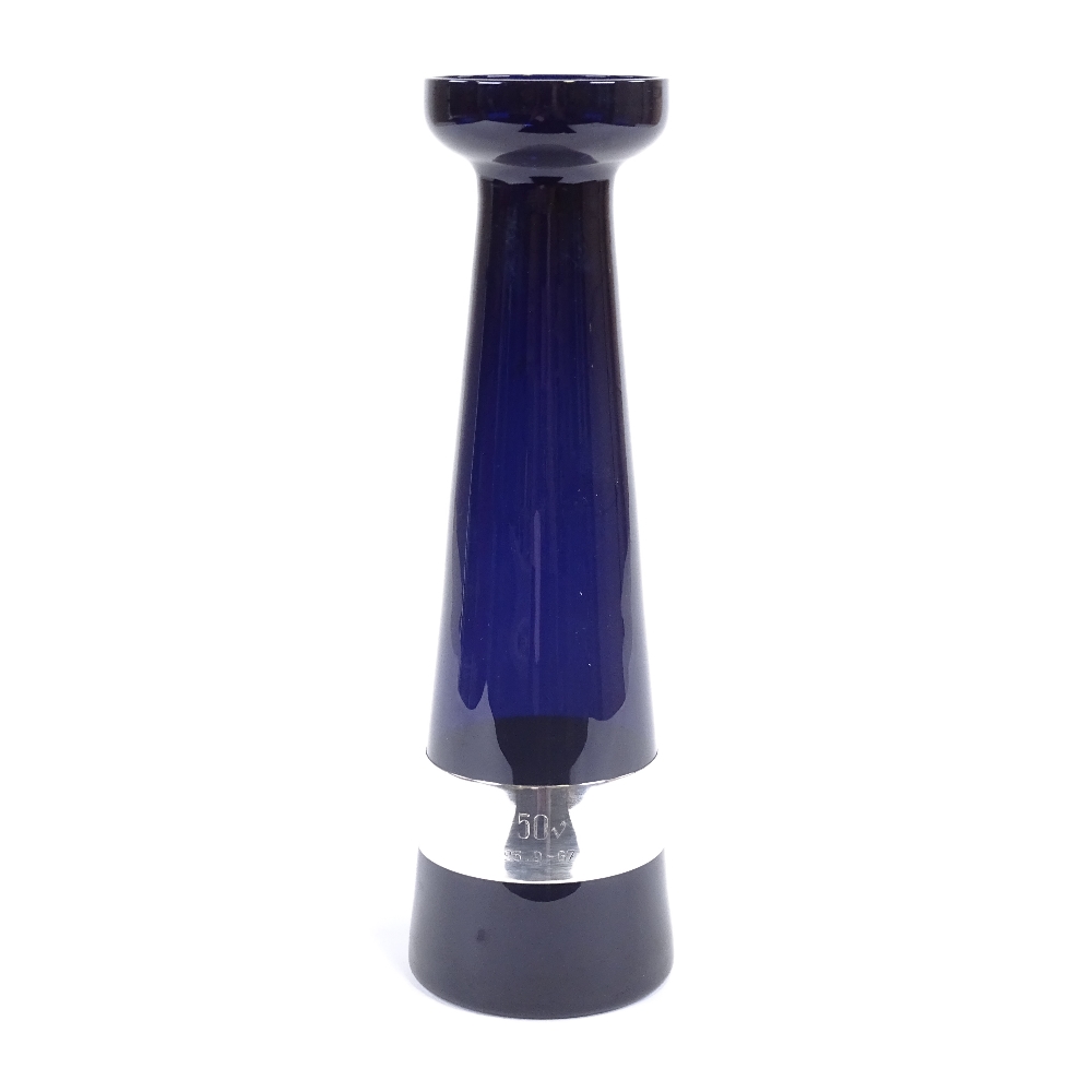 NUUTAJARVI - a Mid-Century Finnish amethyst glass vase, possibly by Kai Frank, circa 1966, tapered