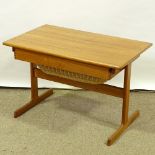 KAI KRISTIANSEN FOR VILDBJERG MOBELFABRIK - a Mid-Century Danish teak modernist sewing / coffee