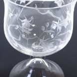 SIGURD PERSSON - a Mid-Century Swedish glass Flowers pedestal bowl, circa 1960s,