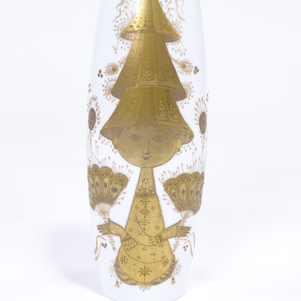 BJORN WIINBLAD FOR ROSENTHAL - a modernist Quatre Couleurs Studio Linie porcelain vase, folded