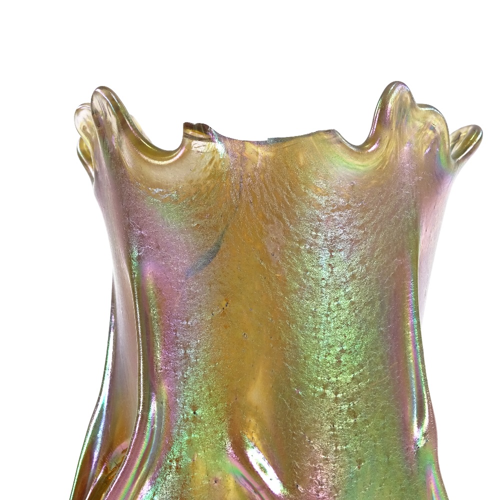 LOETZ - an early 20th Century iridescent glass Tree Trunk and Snake vase, realistically formed - Image 5 of 5