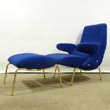 ERBERTO CARBONI FOR ARFLEX - a late 20th Century Italian Delfino / Dolphin lounge chair and Ottoman,