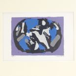 HANS KUHN - a limited edition original silkscreen print, abstract study, circa 1955, no. 57/200,