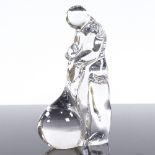 OLLE ALBERIUS FOR ORREFORS - a Swedish Art Crystal Craftsman Series glass blower paperweight figure