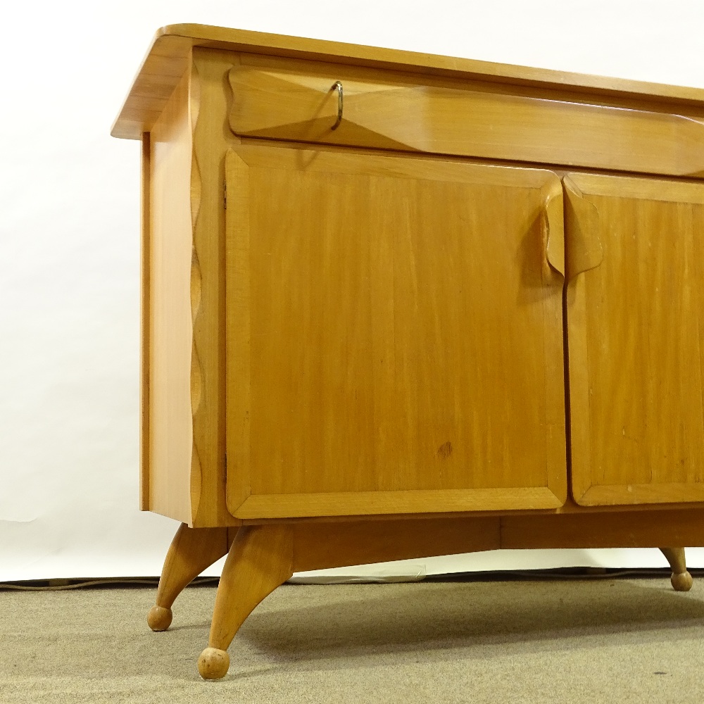 ANDREW J MILNE FOR HEAL'S - a Mid-Century Yugoslavian beech sideboard, circa 1952, frieze drawer - Image 5 of 5